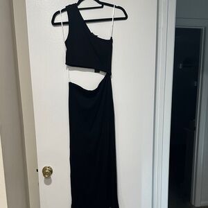 Lulu's Chic Black One-Shoulder Dress